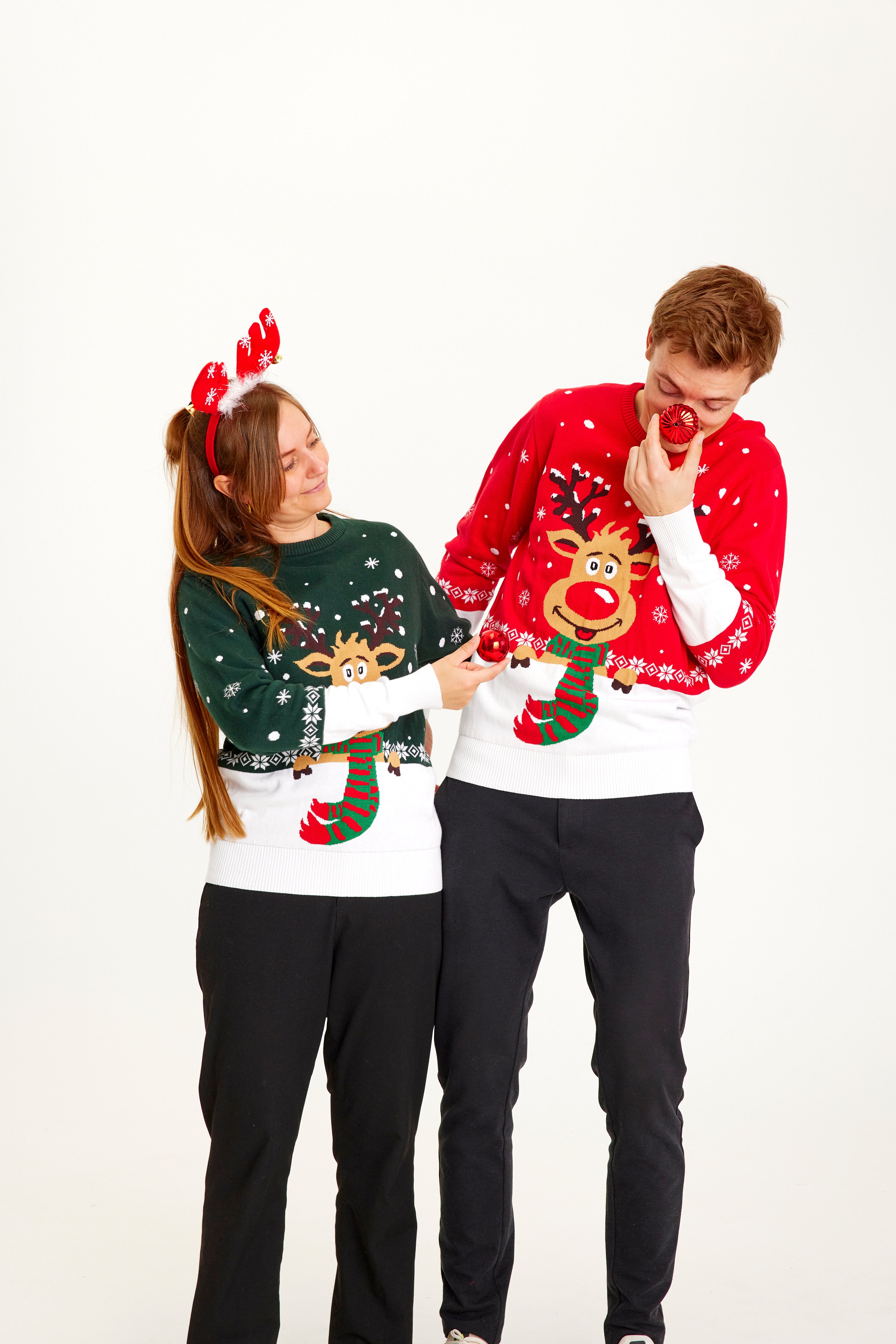 Rudolfs Christmas sweater green - Men.